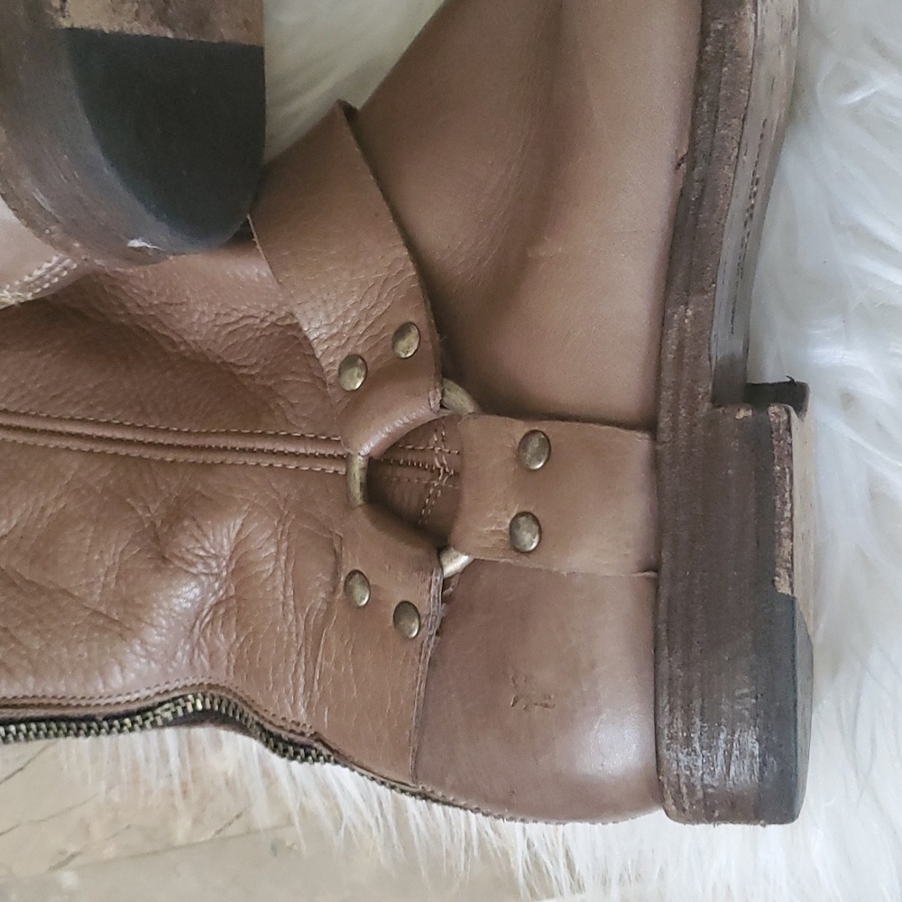 Frye Phillip harness brown Leather  long riding boots size 9B - Picture 3 of 16